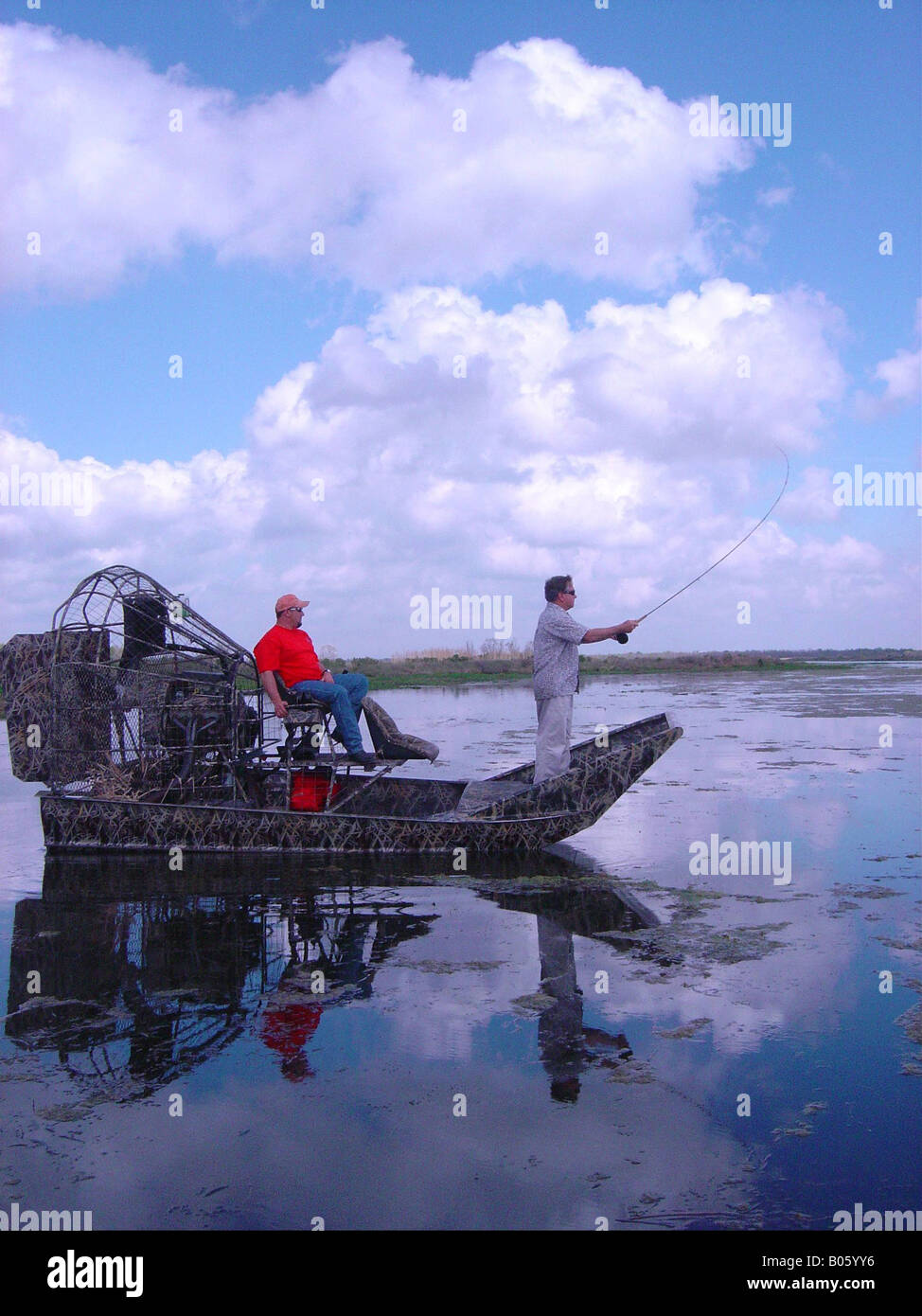 Airboat pesca Foto Stock