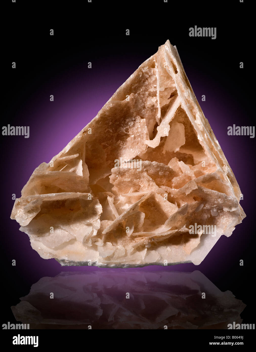 Calcite che illustra Angelo ala formazione Miniera di Potosí Santa Eulalia Chihuahua in Messico Foto Stock