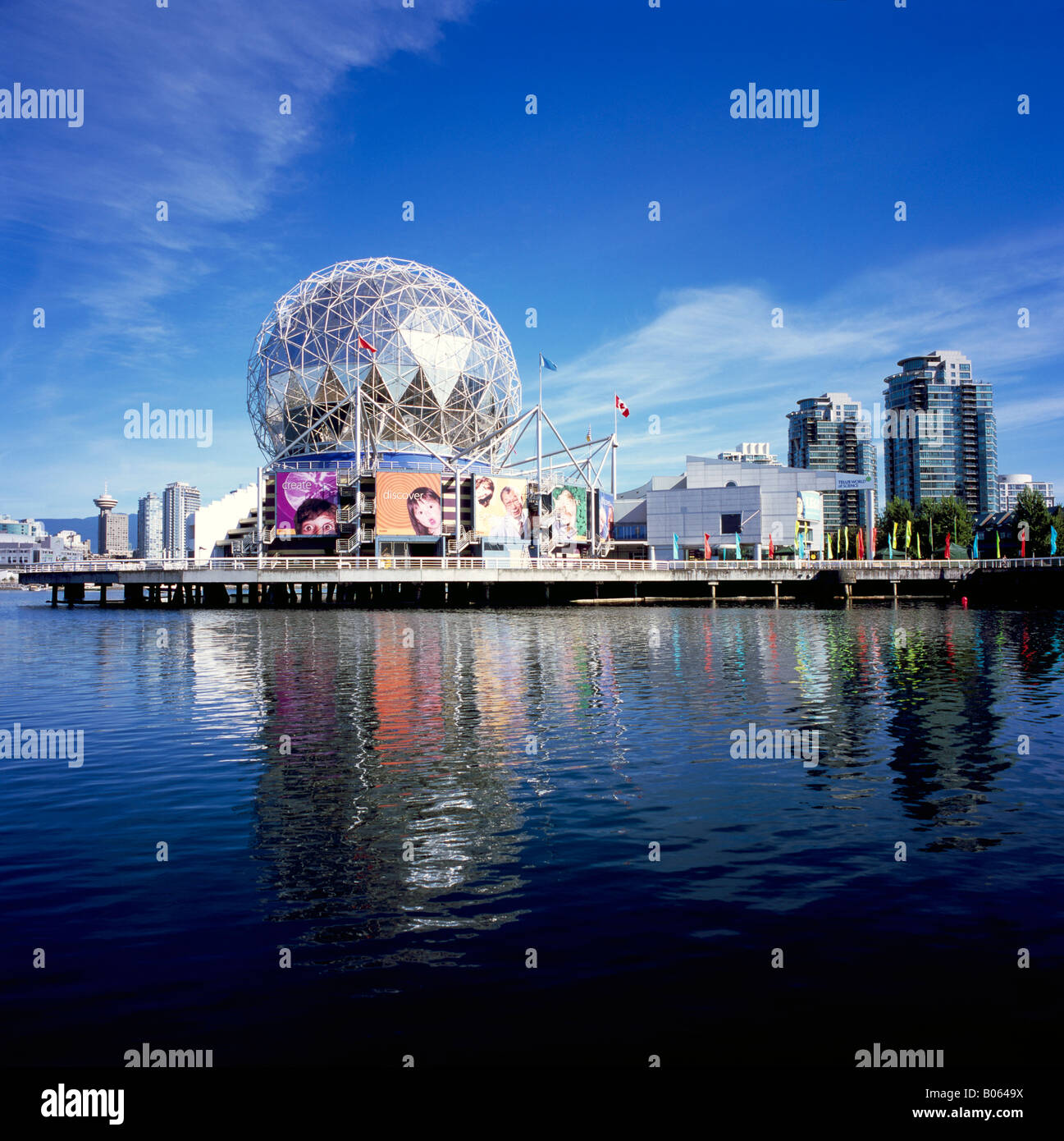 Telus mondo della scienza a False Creek in Vancouver, British Columbia, Canada - Immagine di archiviazione Foto Stock