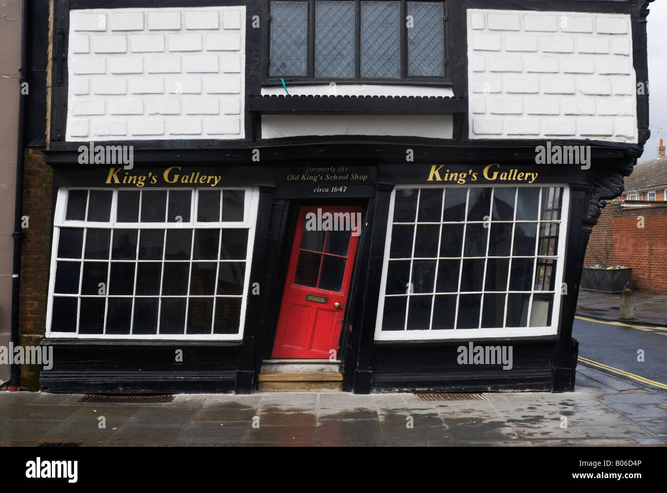 Crooked shop in Canterbury Kent, Regno Unito Foto Stock