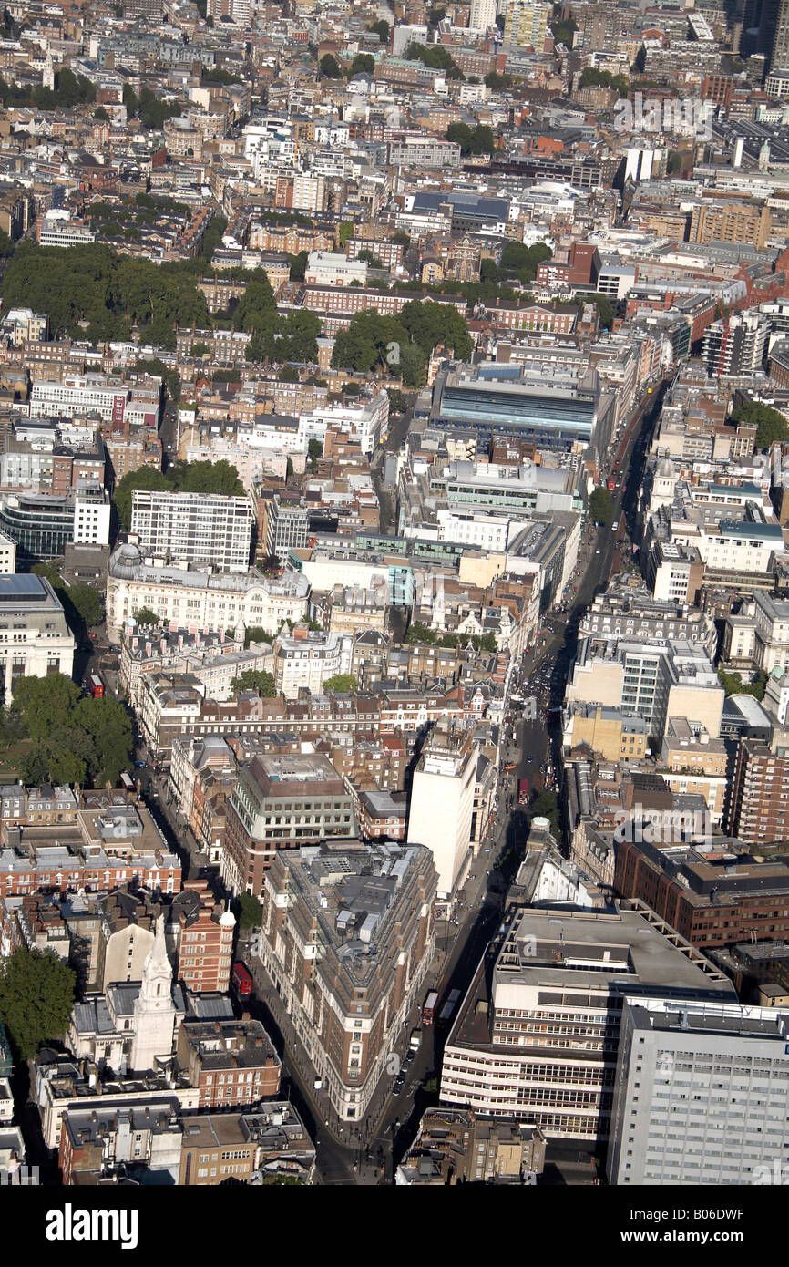 Vista aerea del nord est di High Holborn Bloomsbury Way Clerkenwell London WC2 WC1 England Regno Unito Foto Stock