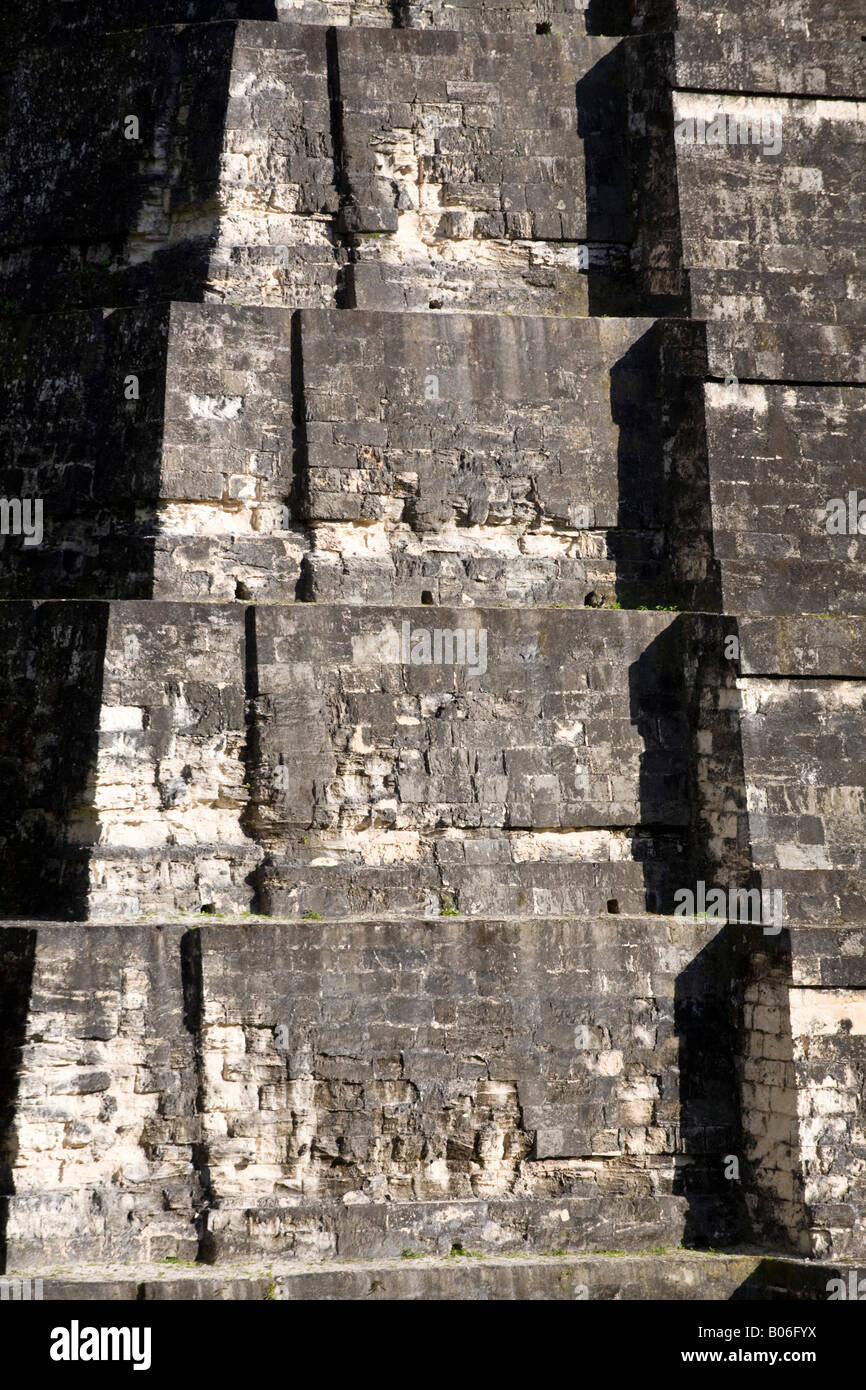 Guatemala, El Petén, Tikal, Gran Plaza, Tempio 1 - Tempio della grande Jaguar Foto Stock