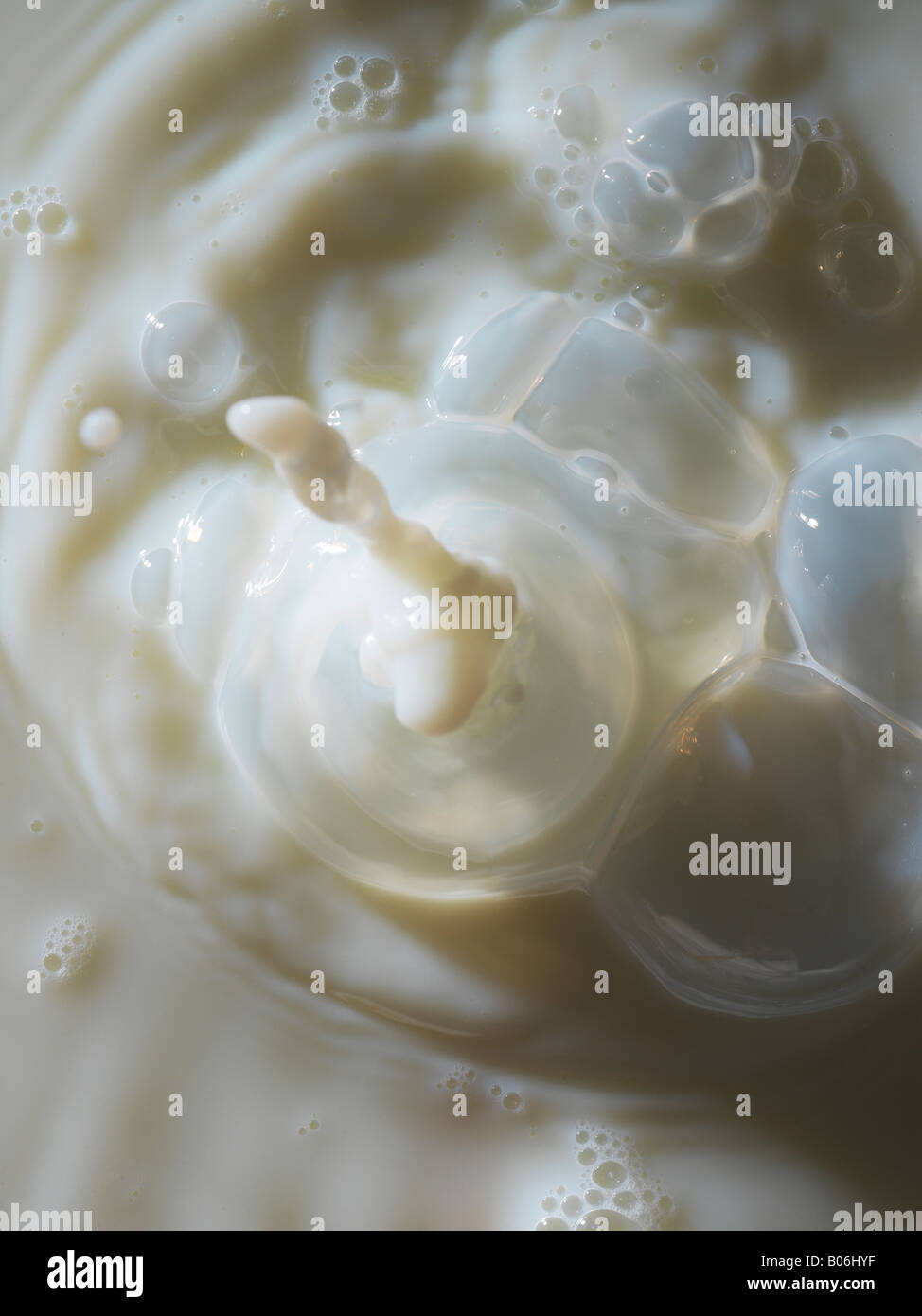 Liquido di formazione di bolle e di fiotto Foto Stock