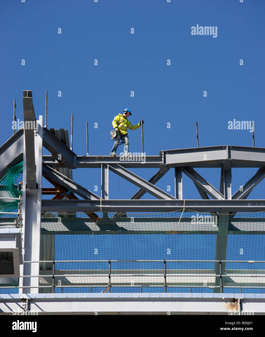 Acciaio strutturale sul sito in costruzione regno unito Foto Stock