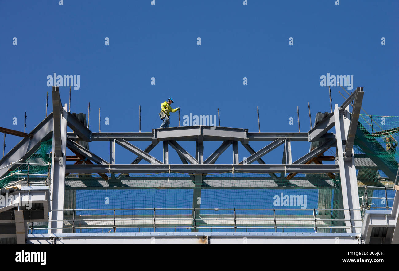 Acciaio strutturale sul sito in costruzione regno unito Foto Stock