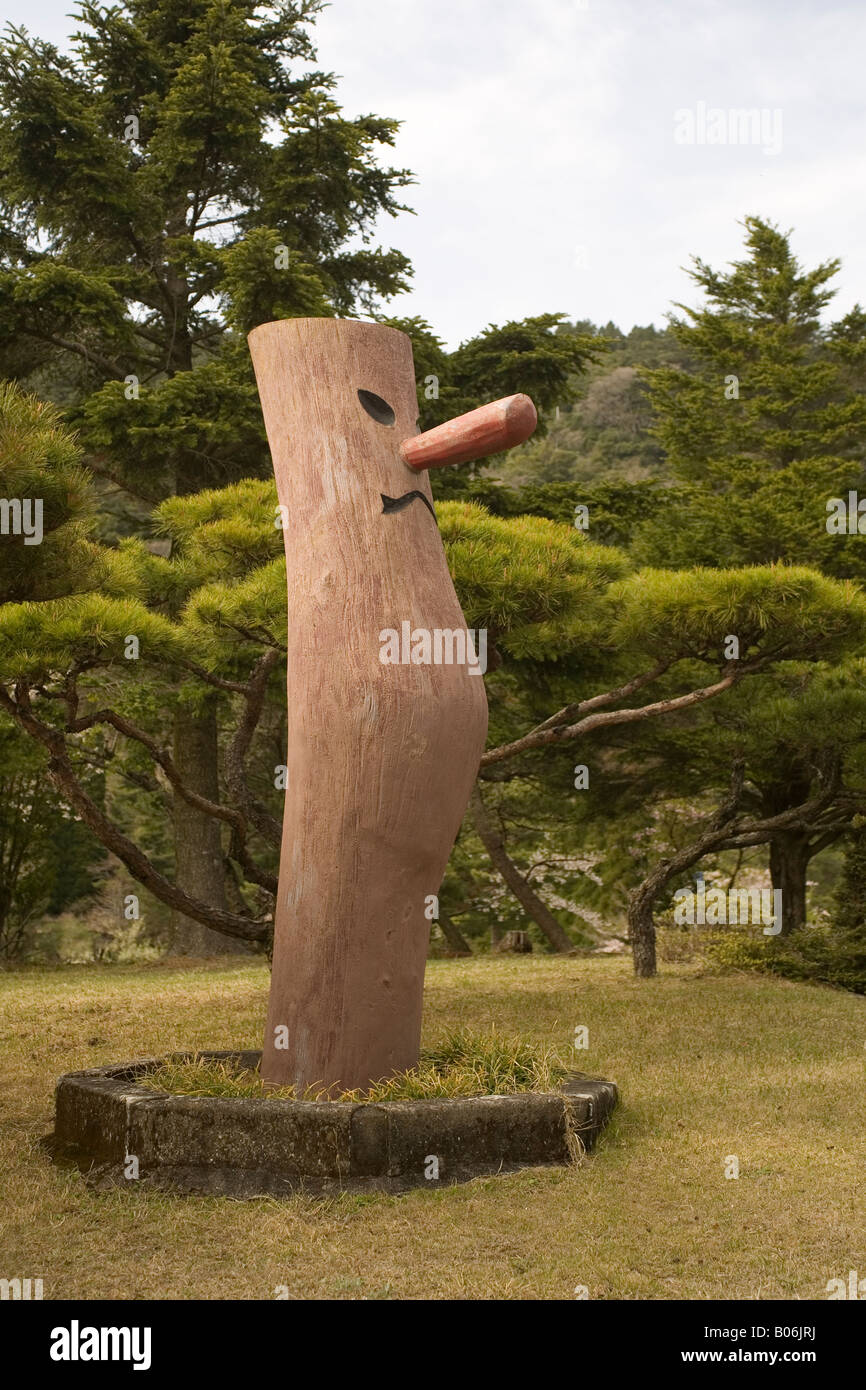 Giappone Kyushu Kirishima statua Tengu Foto Stock