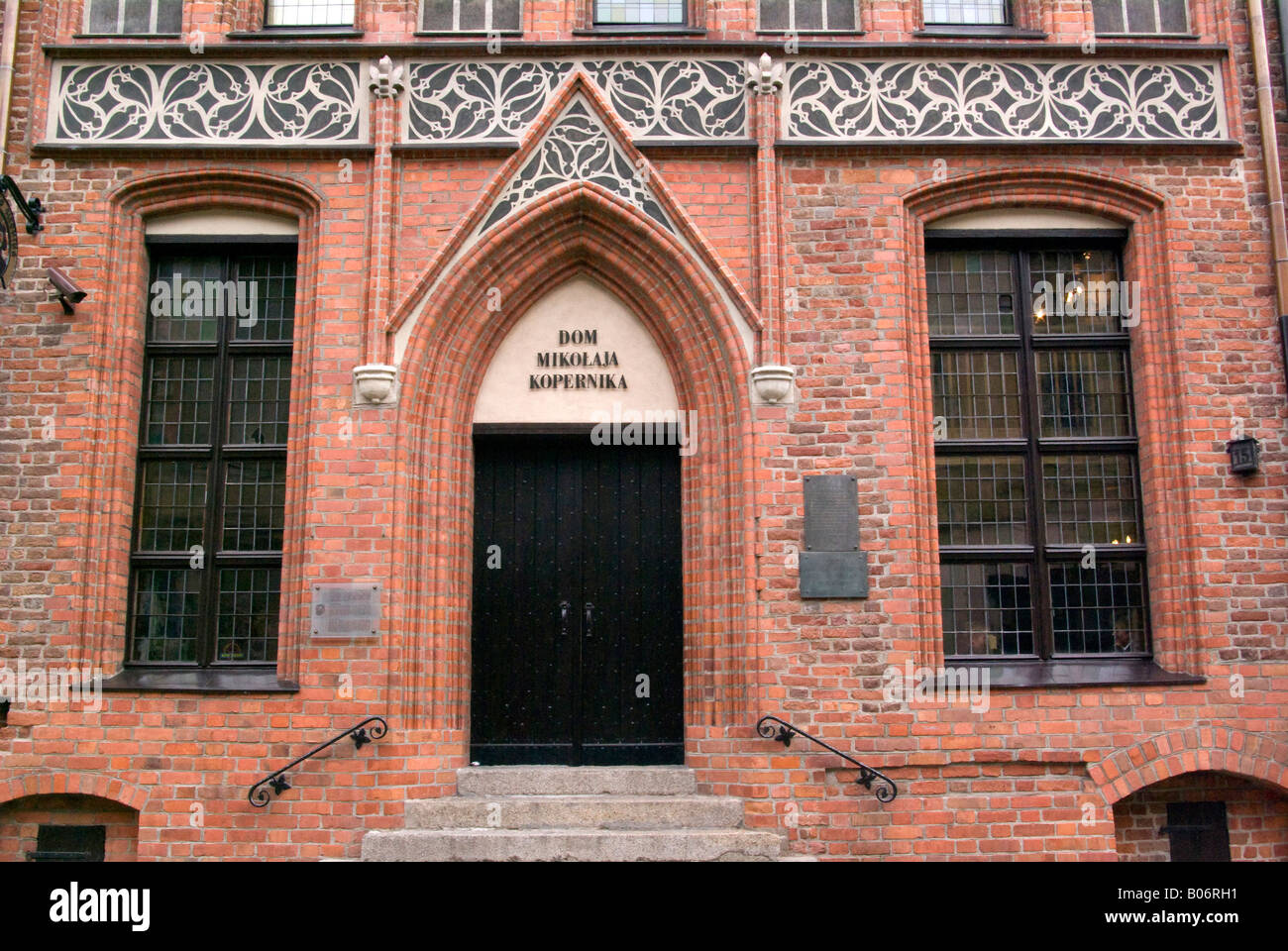 L'Europa, Polonia, Torun, 17 Kopernika Street, luogo di nascita di astronomo Nicolò Copernico Foto Stock