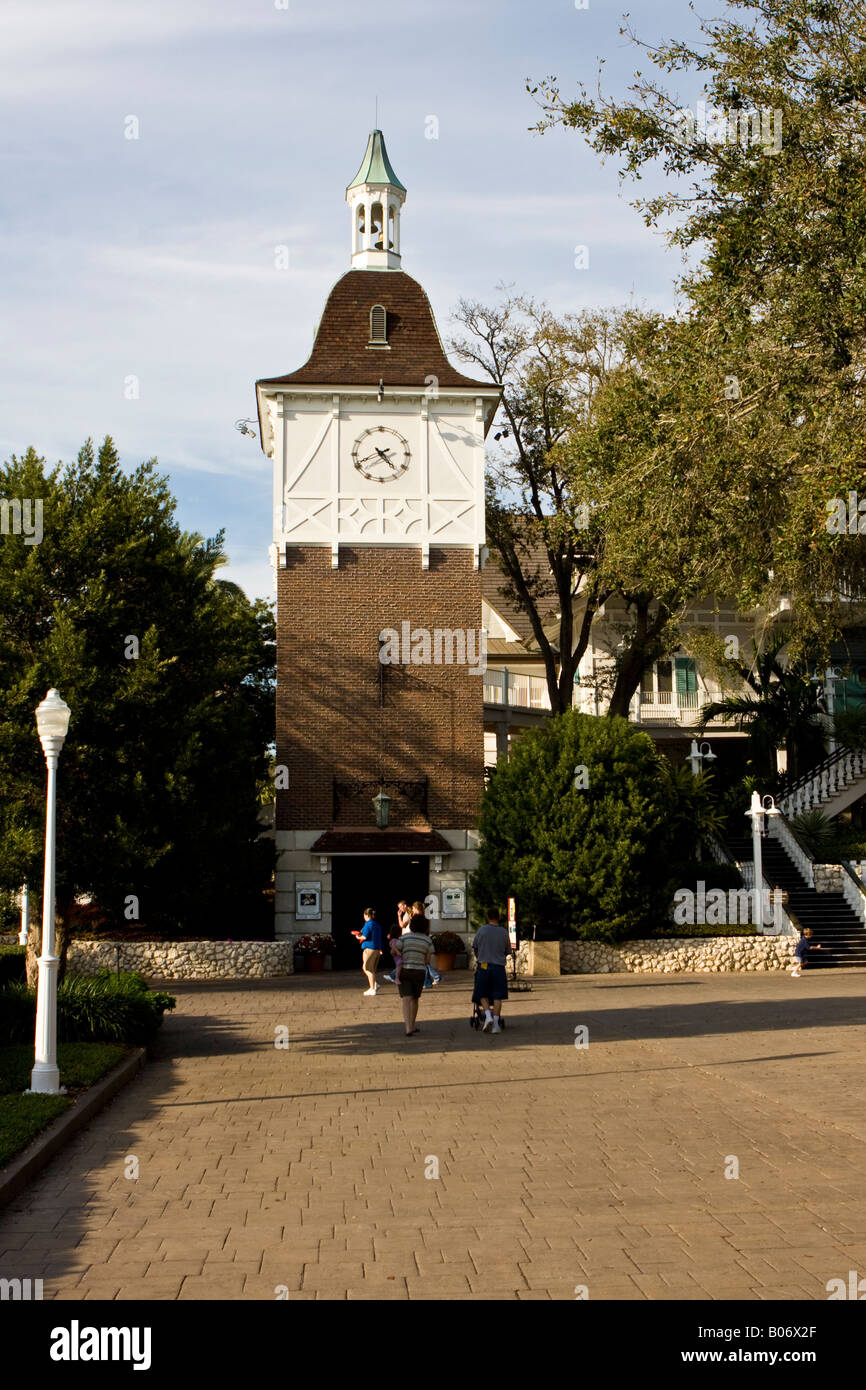 Roof Top Steeple del ristorante al Busch Gardens Tampa Bay Florida FL USA U S America Foto Stock