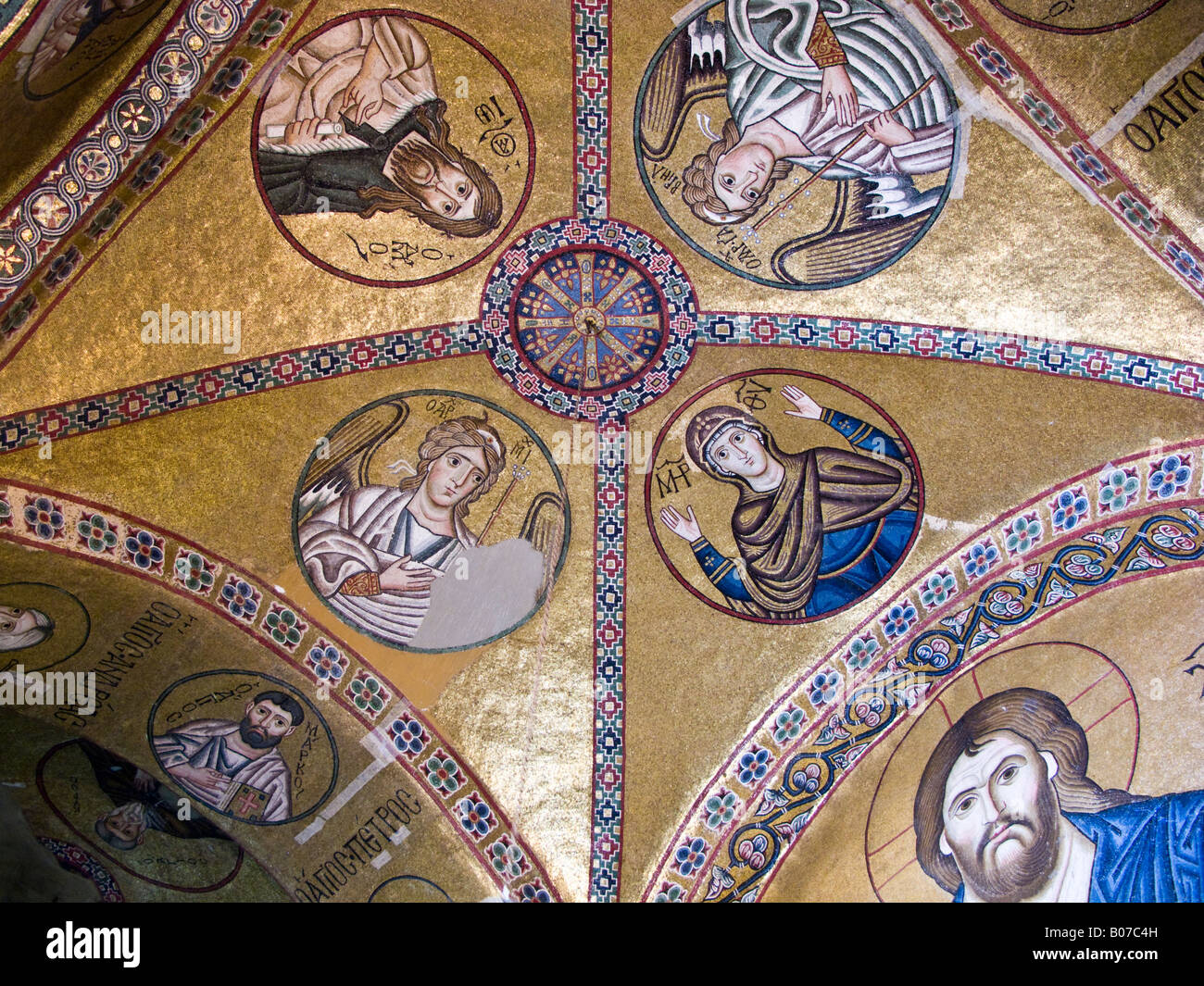 Mosaici, chiesa Katholikon, Hosios Loukas monastero Grecia Foto Stock