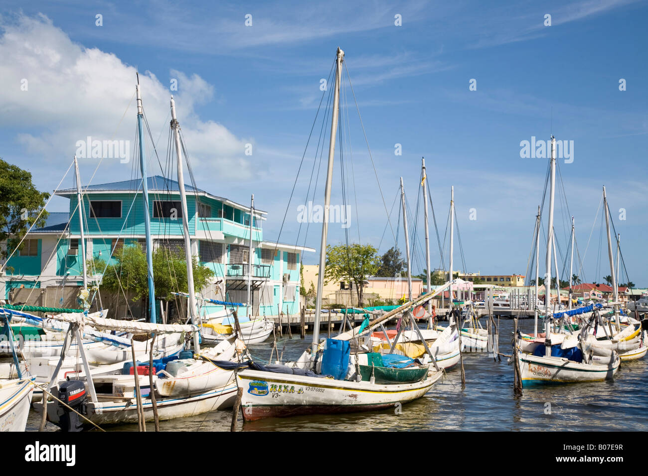 Belize, Belize City, il Belize Harbour Foto Stock
