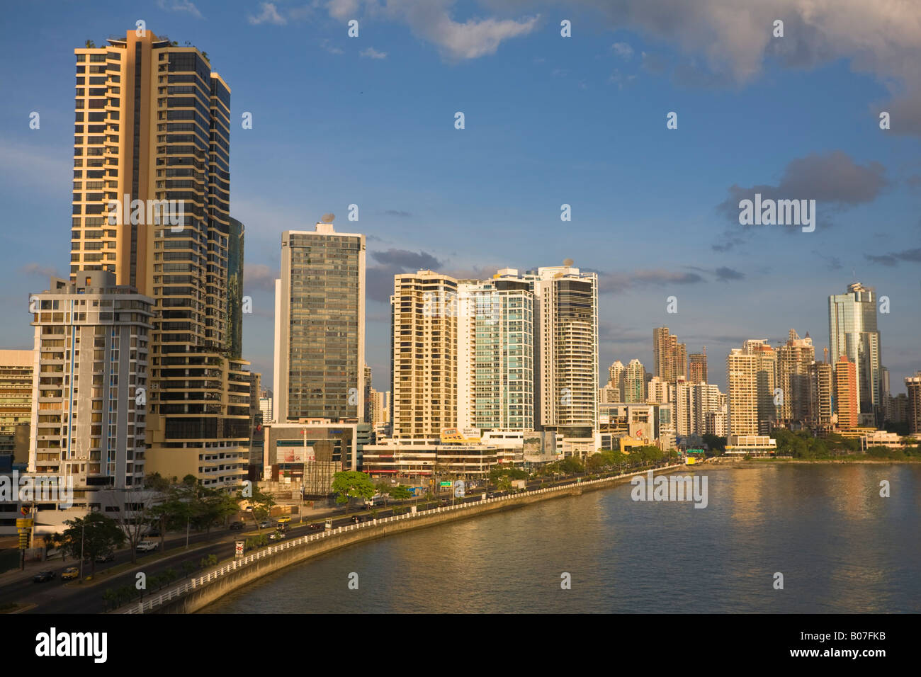 Panama, Panama City, Avenue Balboa e Punta Paitilla Foto Stock