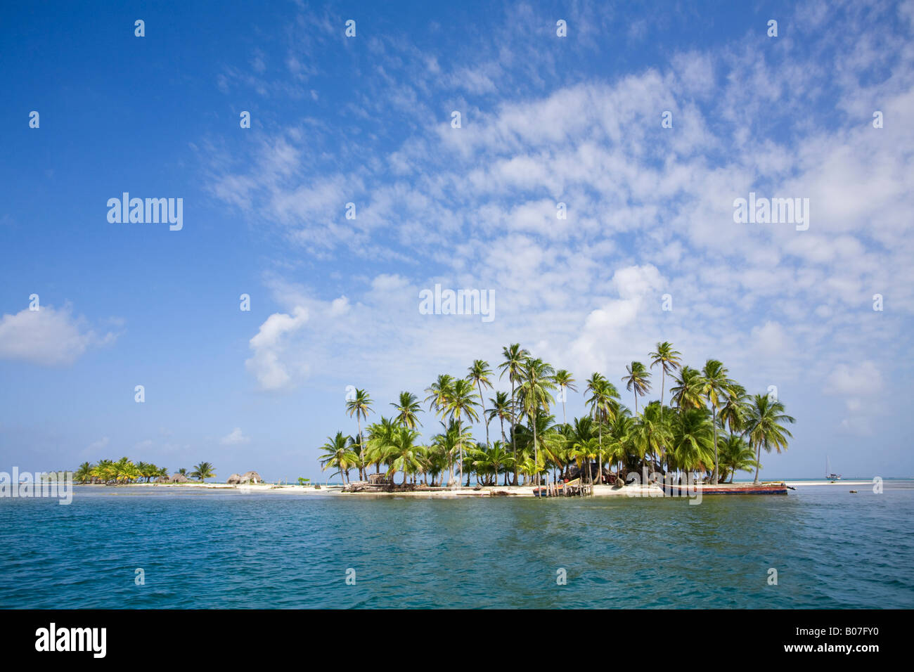 Panama, Comarca de Kuna Yala, isole San Blas, Cane Isola Foto Stock