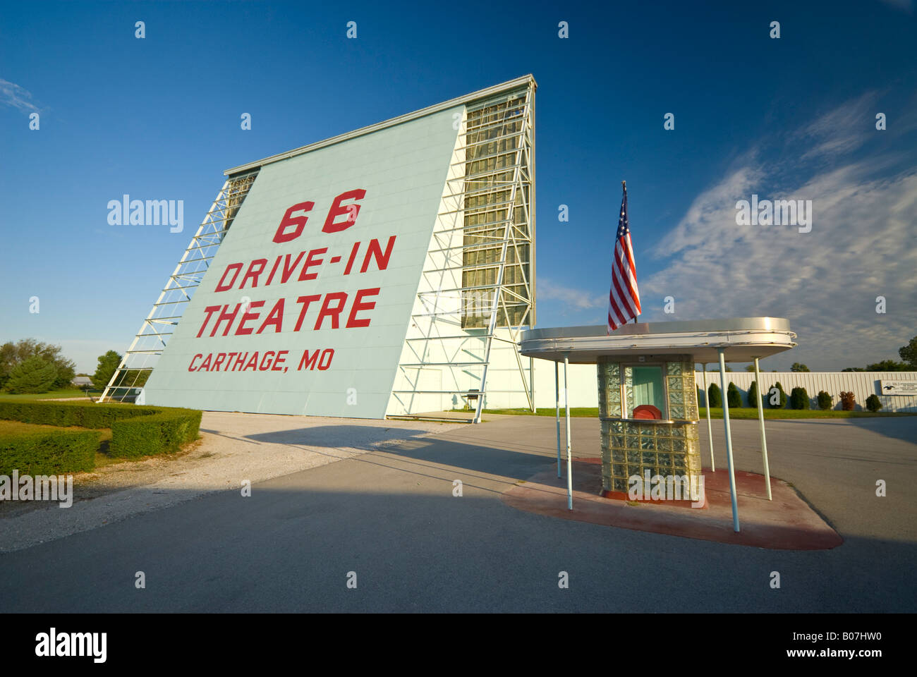 Stati Uniti d'America, Missouri, Route 66, Cartagine cinema drive-in Foto Stock