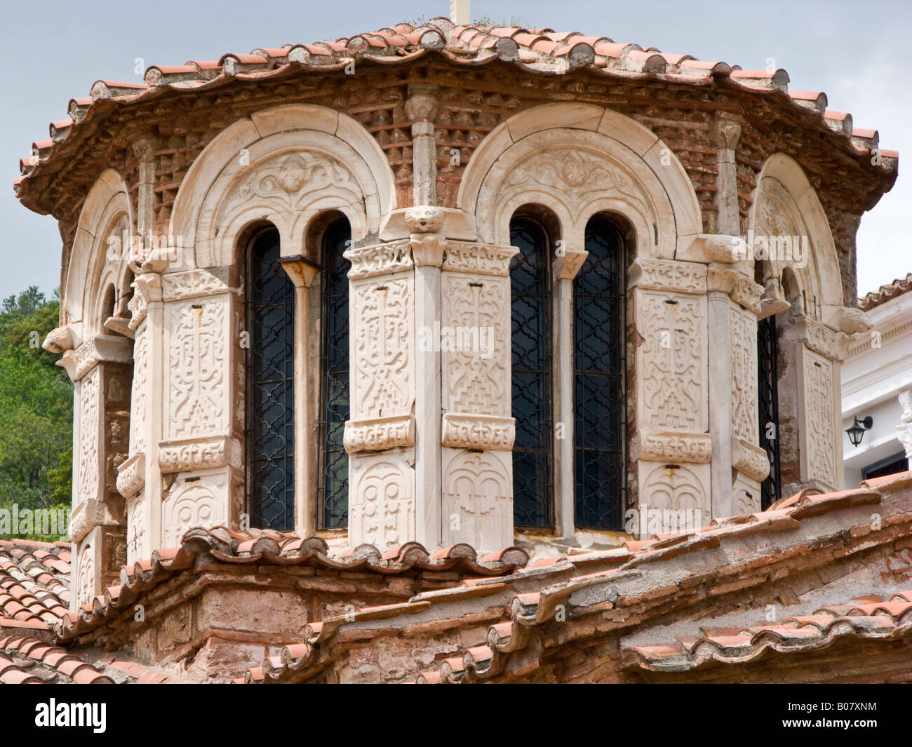 Architettura bizantina Hosios Loukas Grecia travel Foto Stock