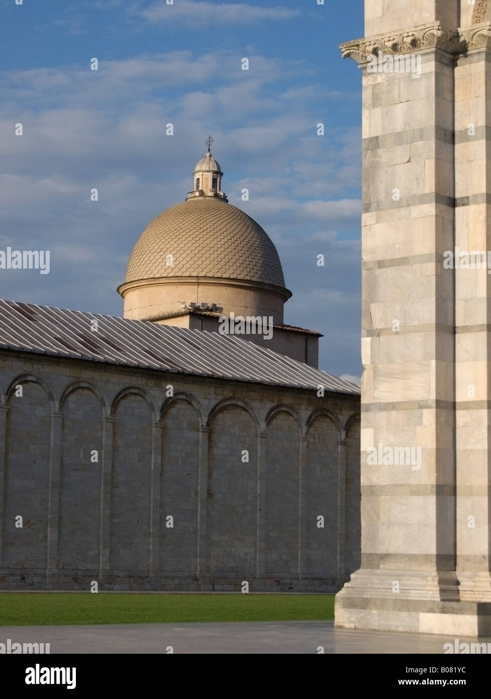 Dettagli architettonici di Piazza del Duomo di Pisa Toscana Italia Foto Stock