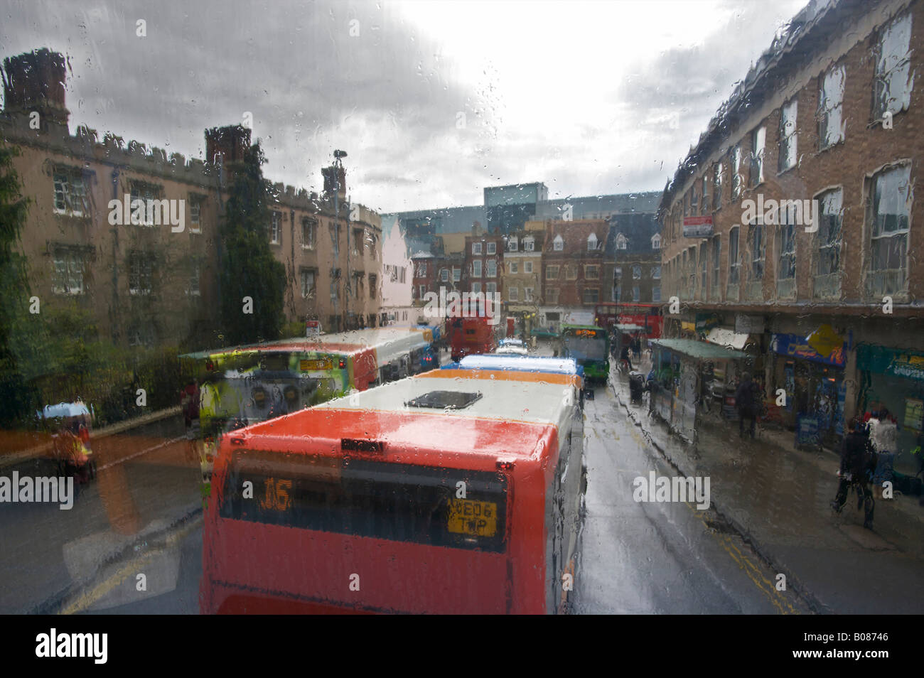 Vista da double decker Bus Foto Stock