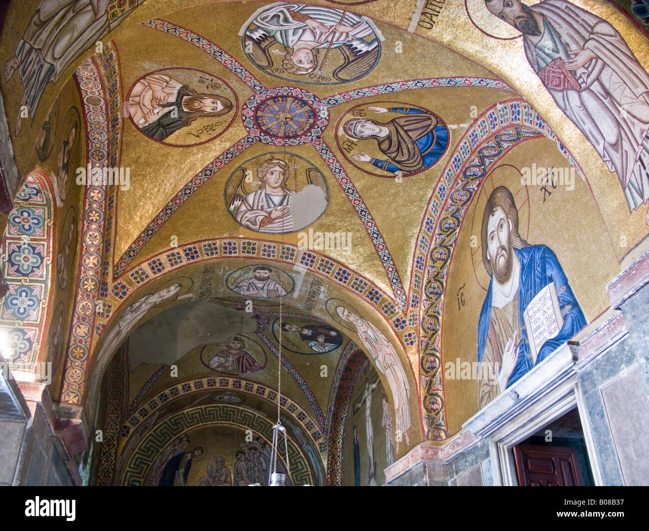 Mosaici, chiesa Katholikon, Hosios Loukas monastero Grecia Foto Stock