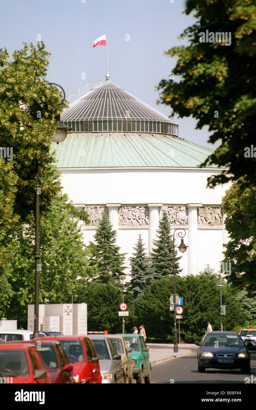 Edificio del Sejm della Repubblica di Polonia a Varsavia, Polonia Foto Stock