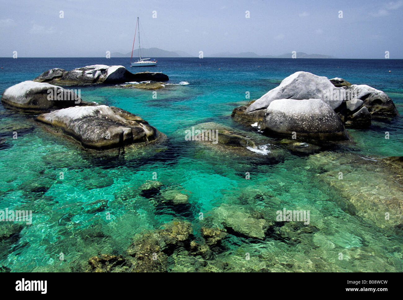 I bagni, Virgin Gorda Isola, Isole Vergini Britanniche, Piccole Antille, dei Caraibi Foto Stock