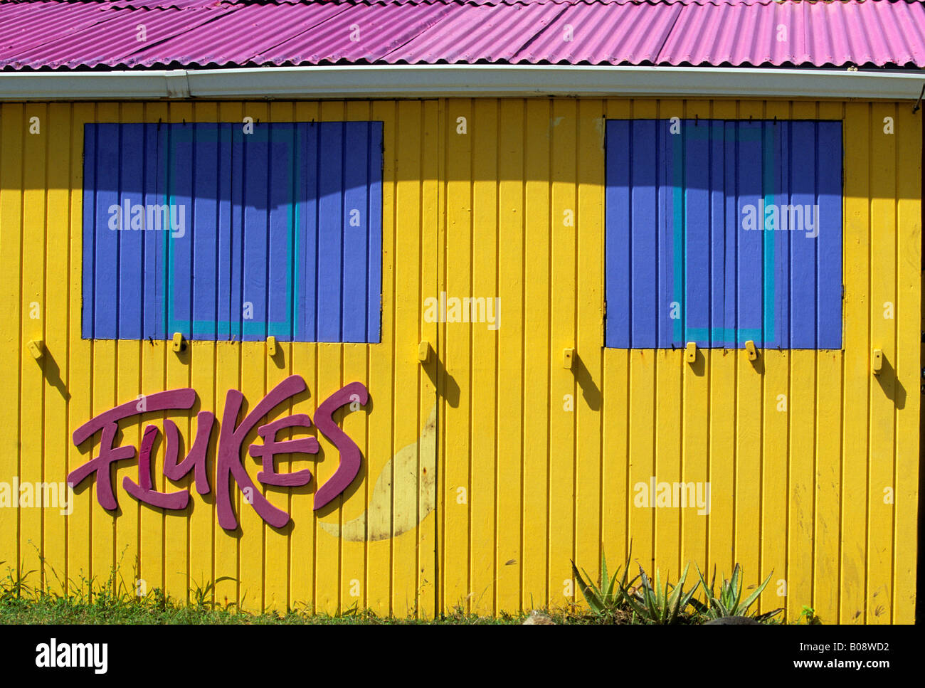 Flukes Mappe e Art Shop, Beef Island, Isole Vergini Britanniche, piccole Antille, Caraibi Foto Stock