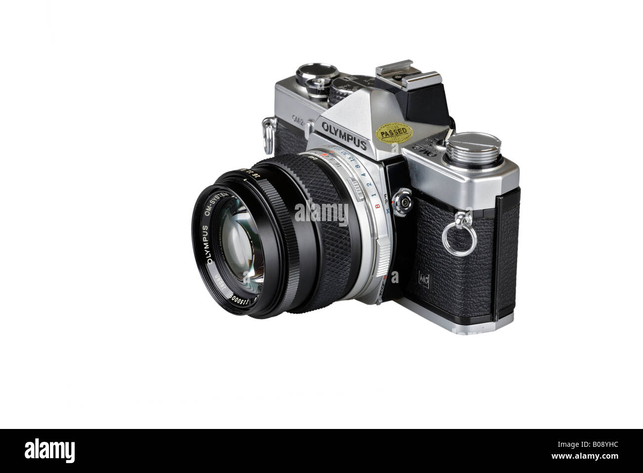 Analog reflex a obiettivo singolo, fotocamera SLR con obiettivo standard, ritaglio Foto Stock