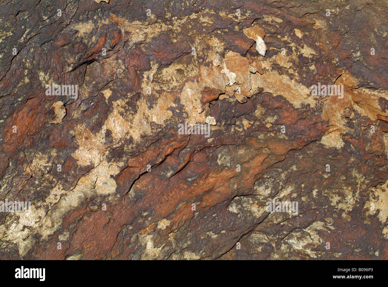 Texture di superficie di roccia, Sandersee, Parco Nazionale degli Hohe Tauern, Carinzia, Austria Foto Stock