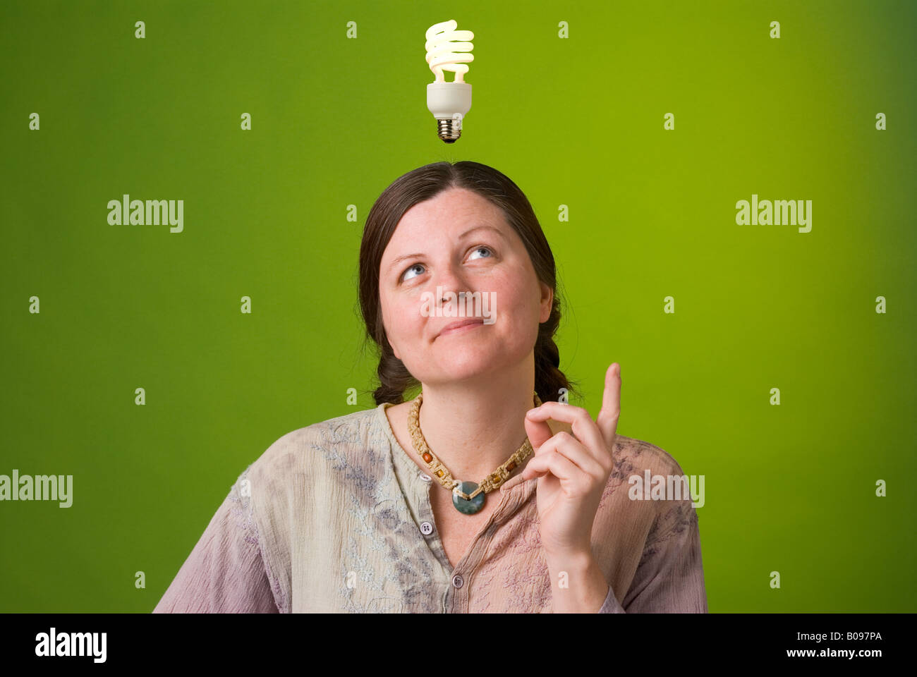 Un ambientalista ha un idea verde Foto Stock