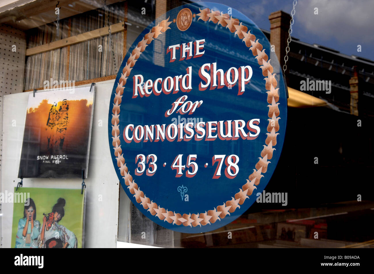 Il Record Album negozio vicino a stazione di Brighton Regno Unito Aprile 2008 Foto Stock