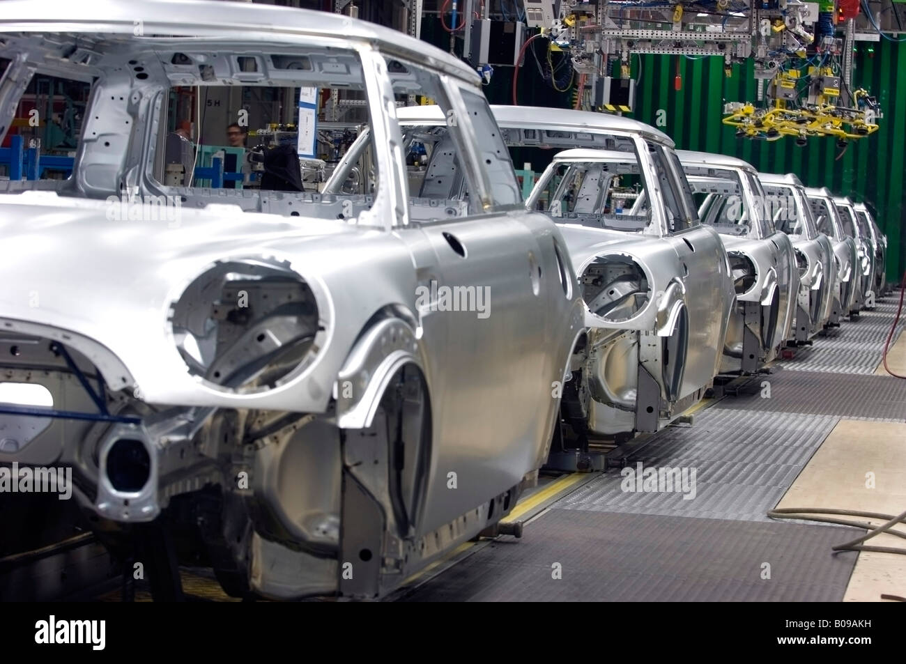 Mini Clubman linea di produzione presso la fabbrica BMW a Cowley, Oxford Regno Unito Foto Stock