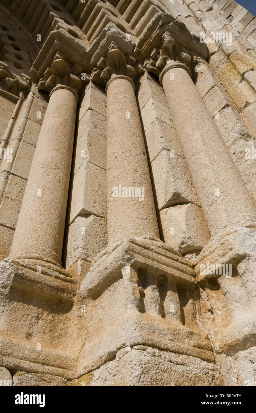 Dettaglio della Cattedrale di Zamora (1174) entrata principale (del Obispo). Foto Stock