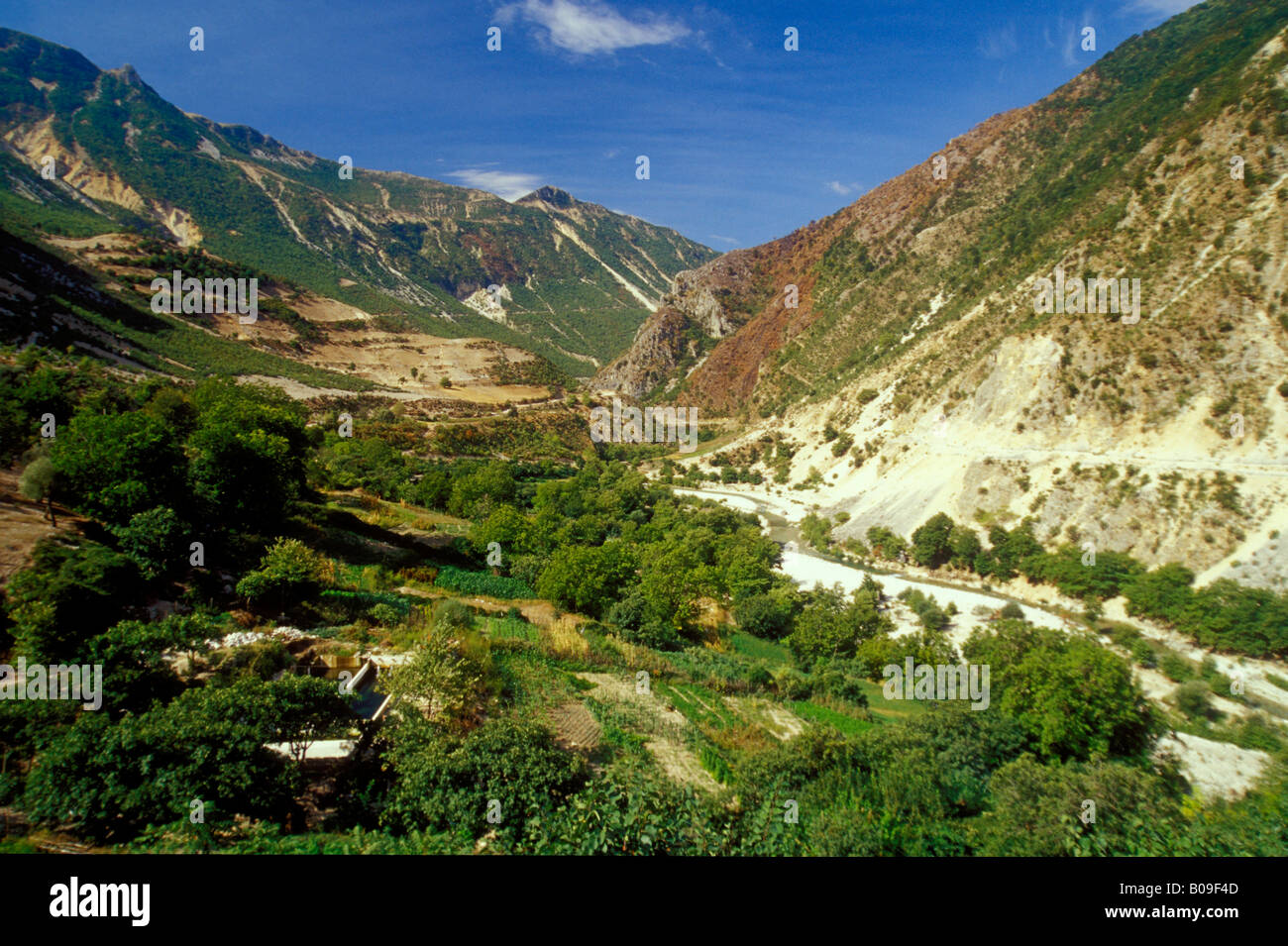 L'Albania montagne Foto Stock