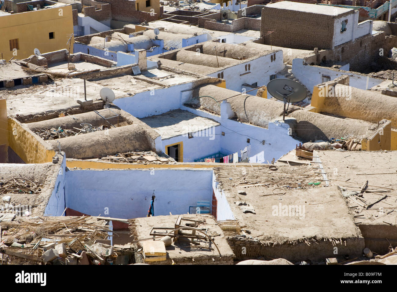 Vista del villaggio nubiano sull'isola di sehel immagini e fotografie