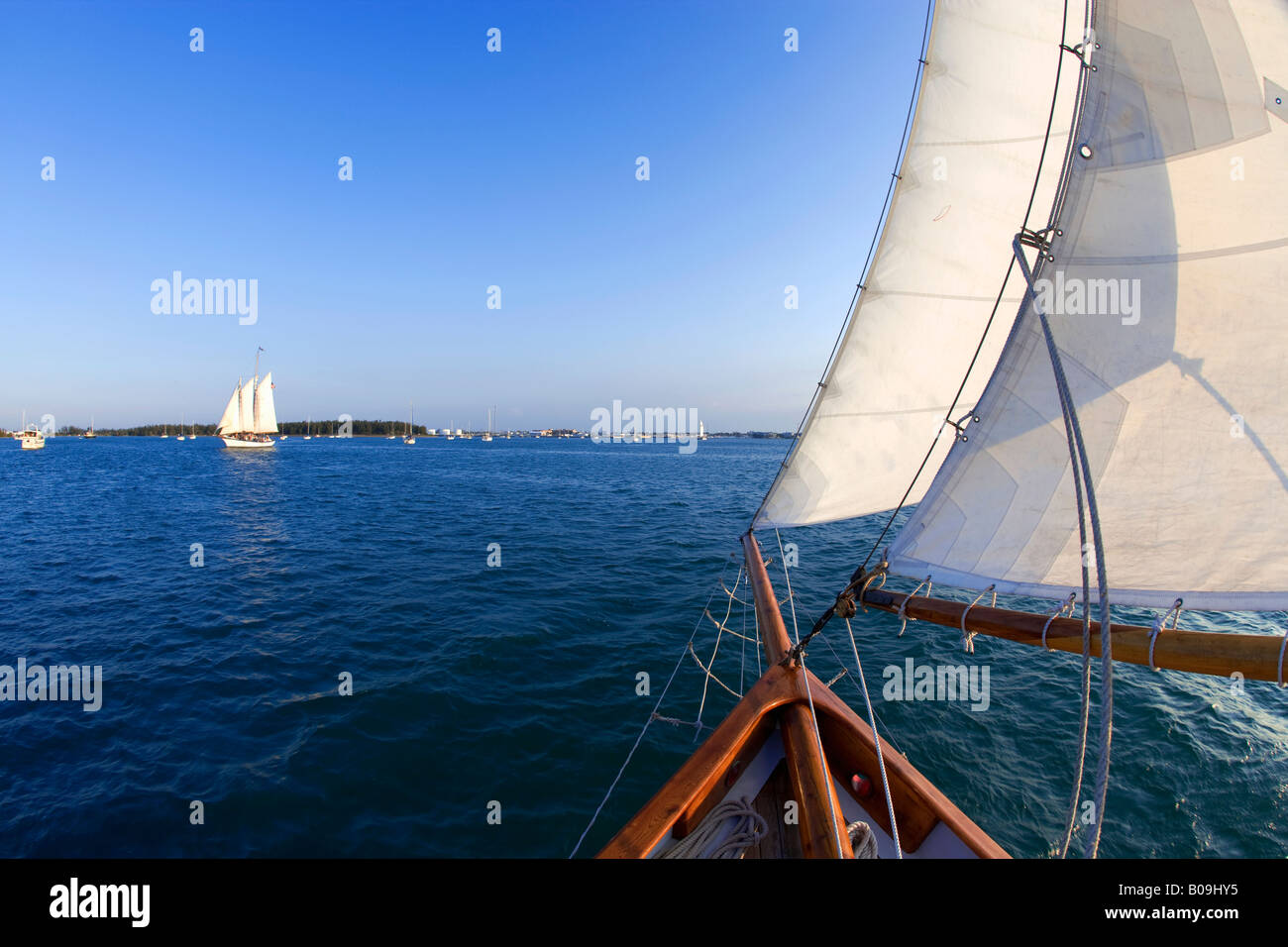 Barca a vela a Key West, Florida, Stati Uniti d'America Foto Stock