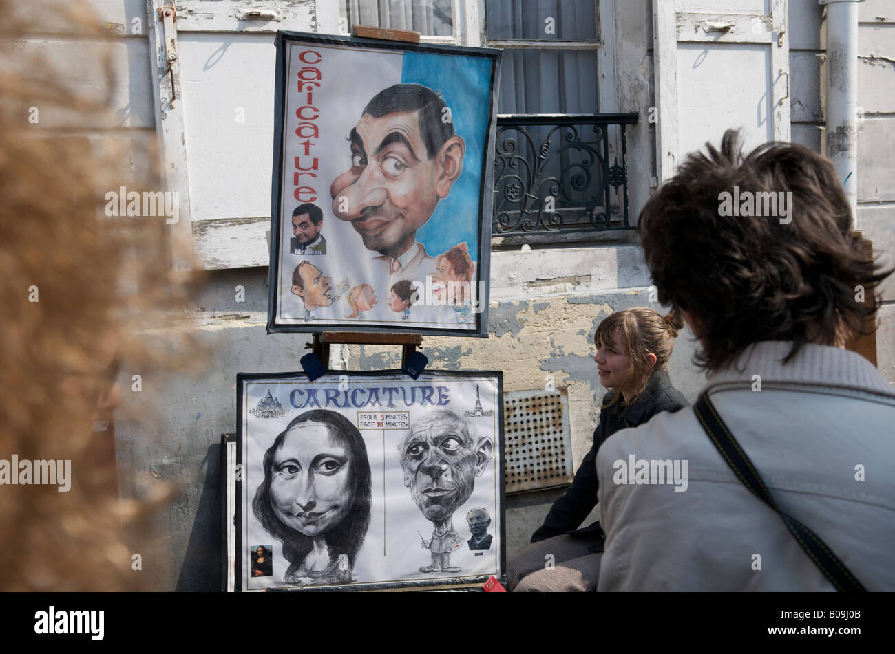 La Place du Tertre a Montmartre, Parigi Foto Stock