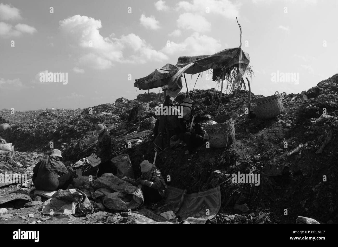 Stung Meanchey Rifiuti Urbani Dump, Phnom Penh Cambogia Foto Stock