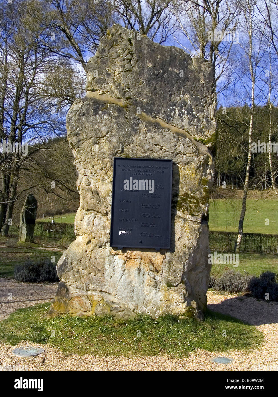 Europa monumento in Ouren, Belgio, ouren Foto Stock