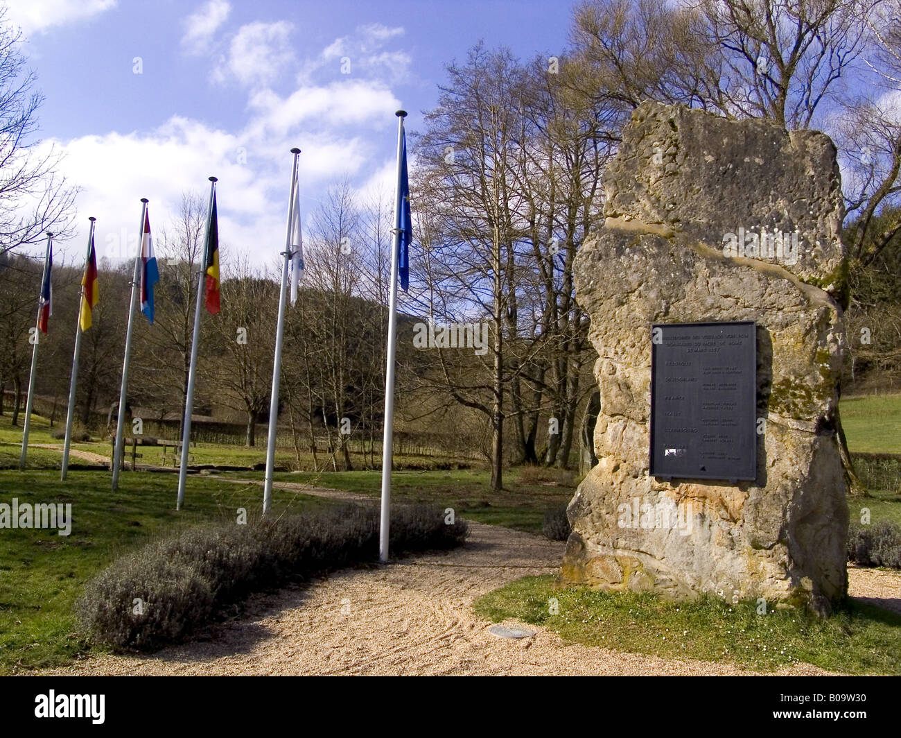 Europa monumento in Ouren, Belgio, Ouren Foto Stock