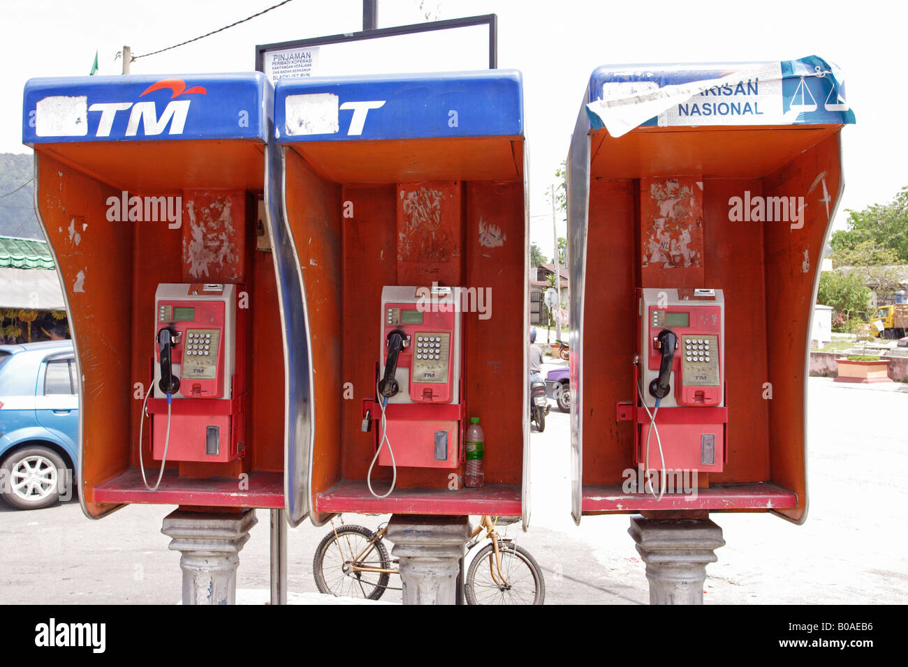 Telefono pubblico in Malesia Foto Stock