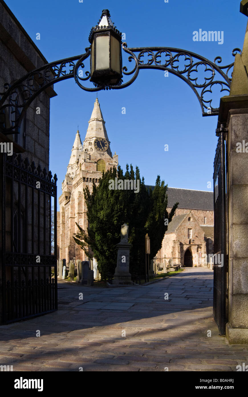 Ingresso alla St Machar's Cathedral, Aberdeen Foto Stock