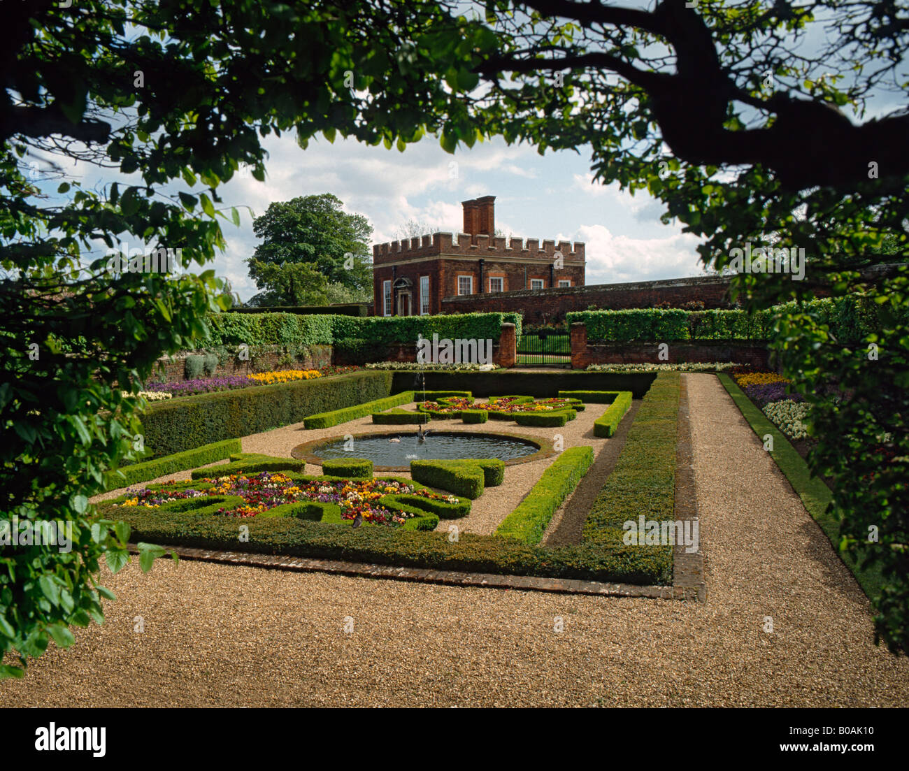 Hampton Court Palace Gardens, Surrey, Regno Unito. Foto Stock