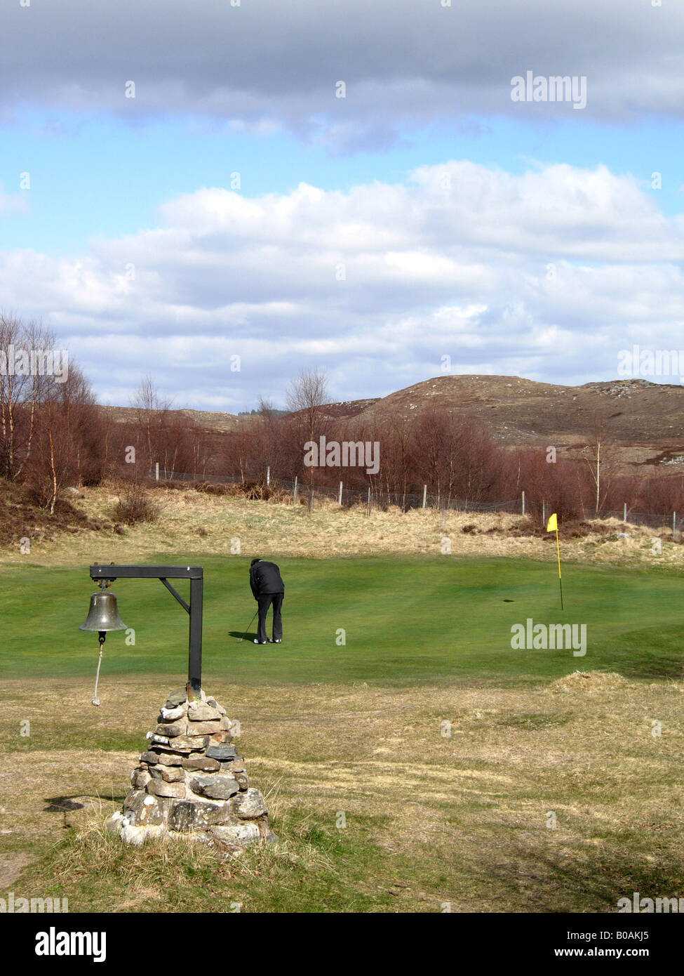 La ottavo foro a Kingussie Campo da Golf, Invernessshire Scozia Scotland Foto Stock