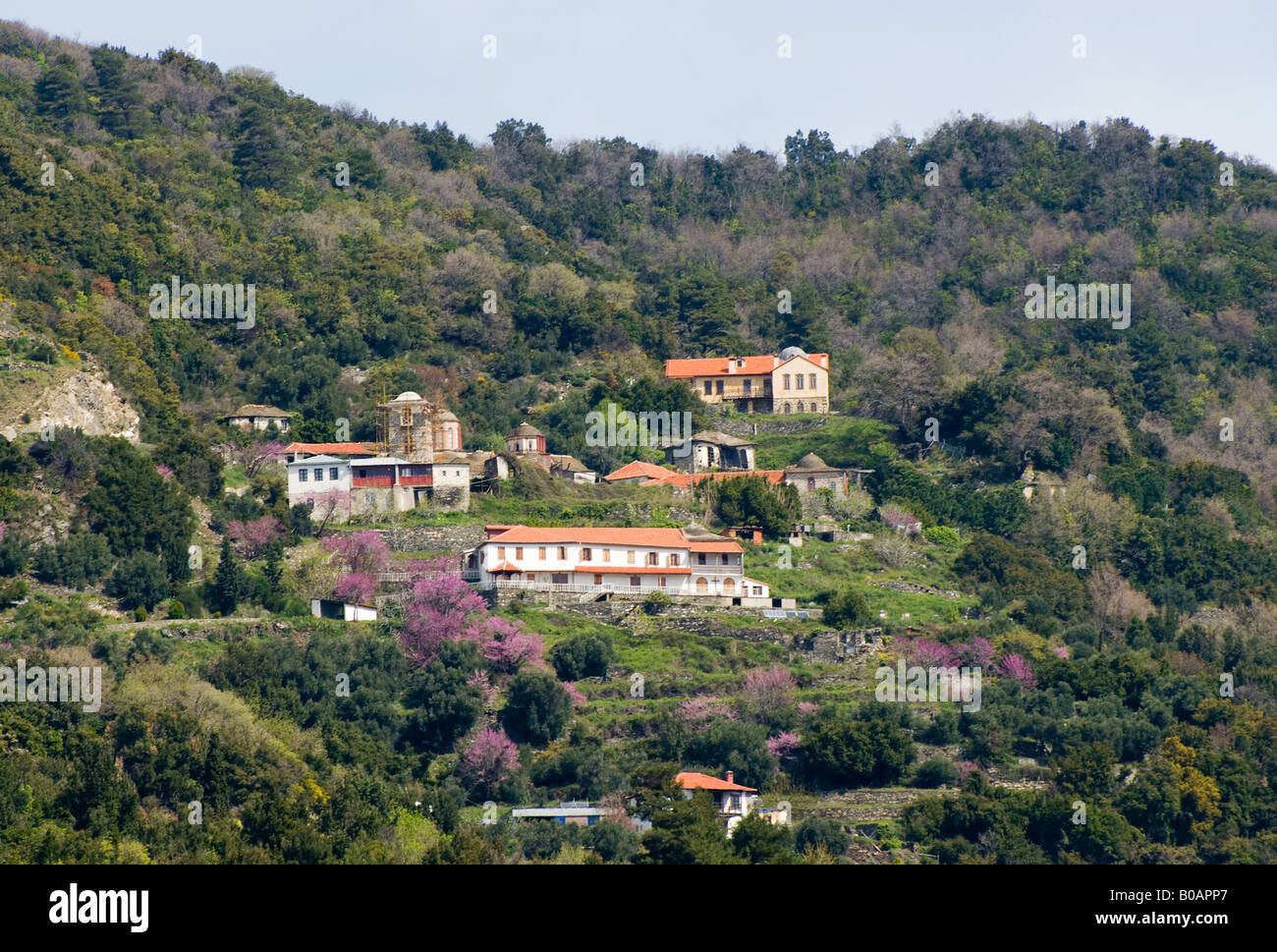 Skete Evangelismos Monte Athos Halkidiki Foto Stock