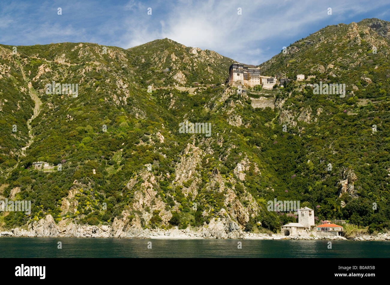 Simonos Petra Monastero Monte Athos Halkidiki Foto Stock