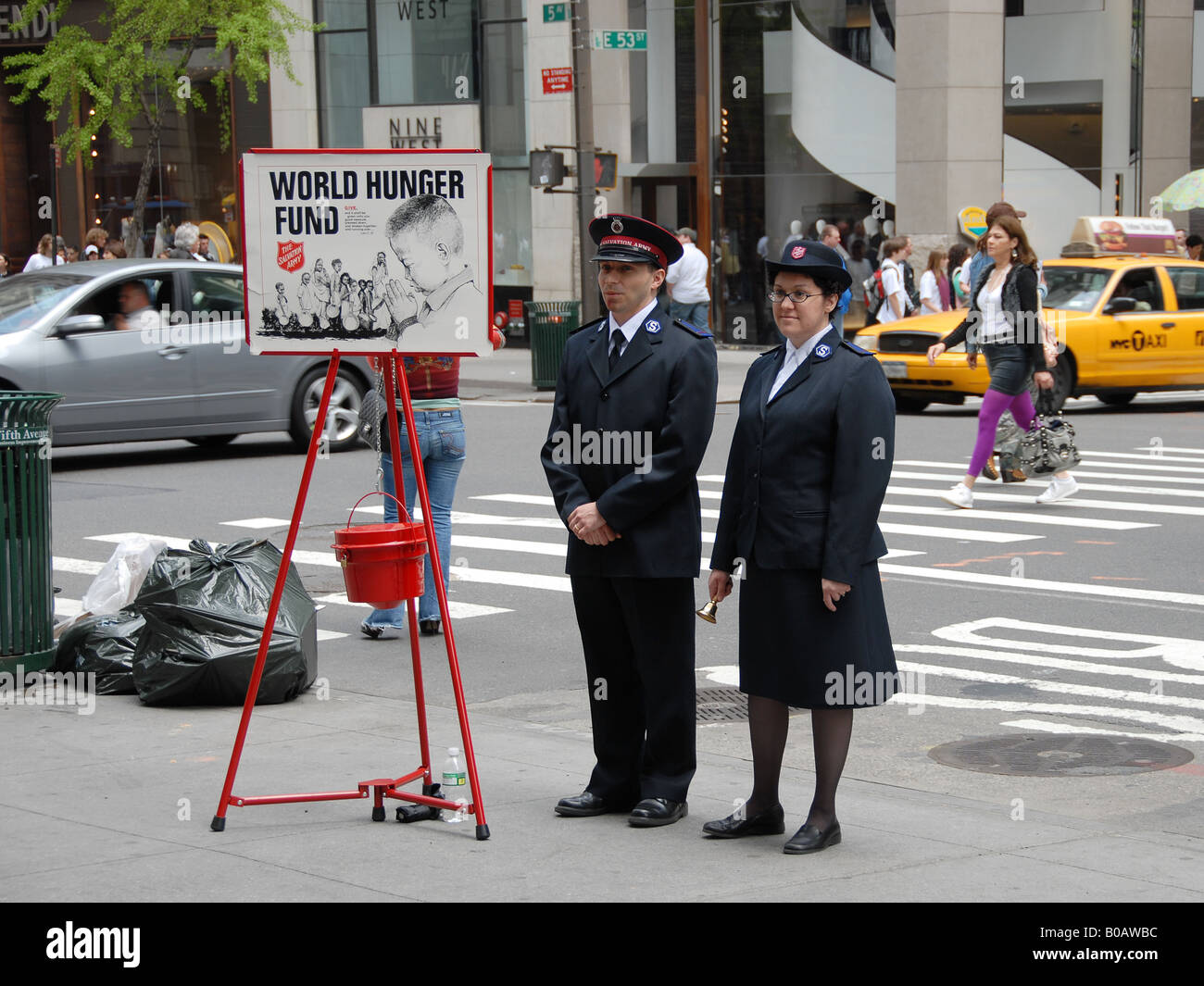 L'Esercito della salvezza richiede azione per un mondo di fondo della fame Foto Stock