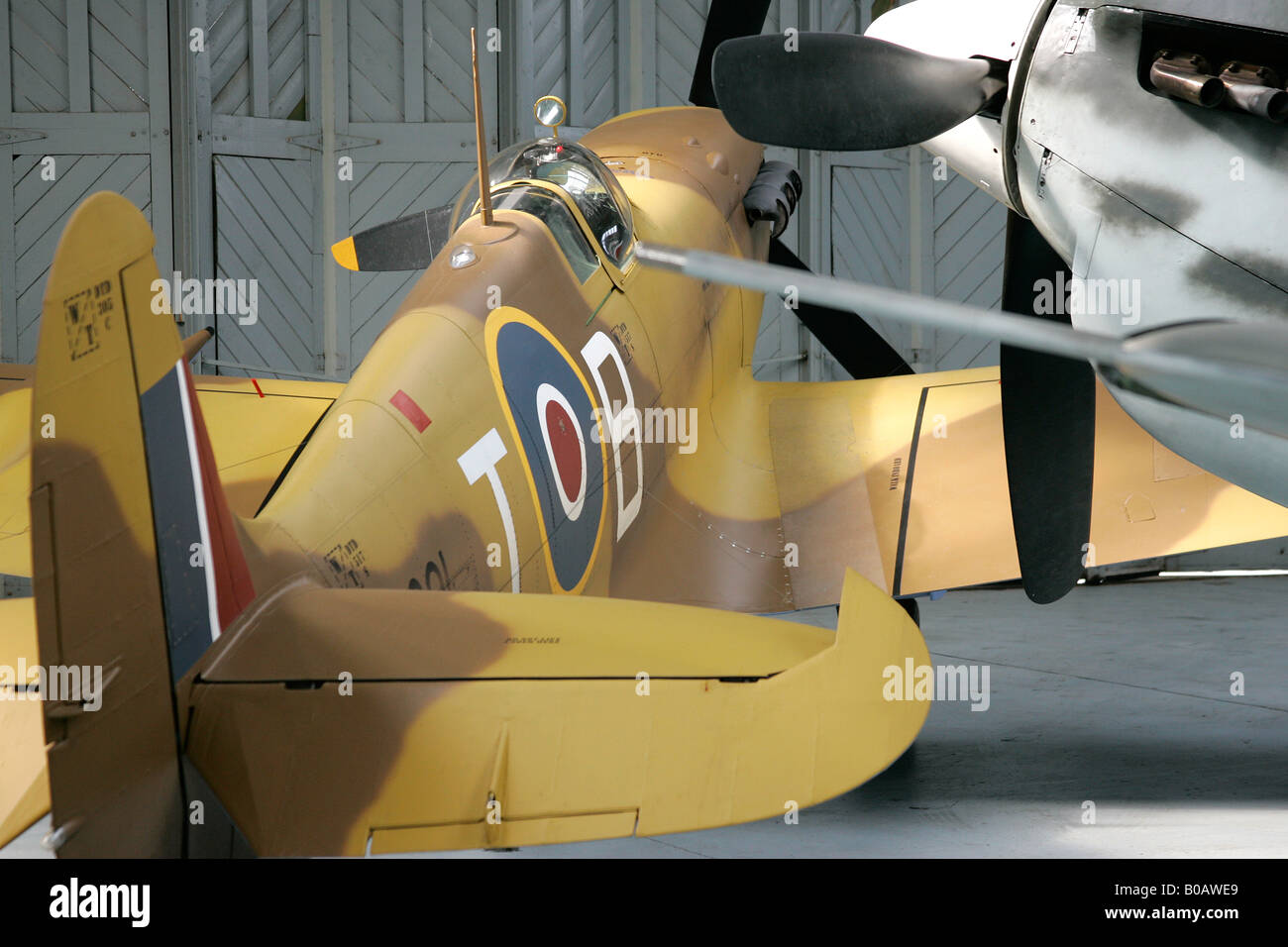 RAF SPITFIRE WW2 Fighter Aircraft - Imperial War Museum Duxford Foto Stock