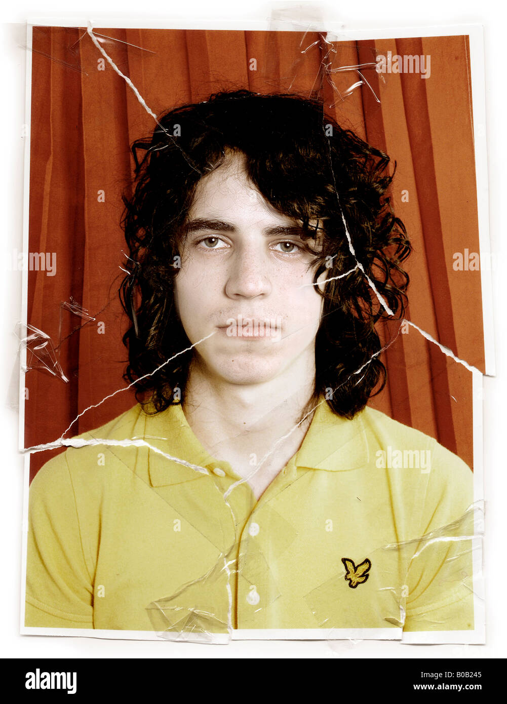 Strappata Photo Booth ragazzo di passaporto Foto Stock