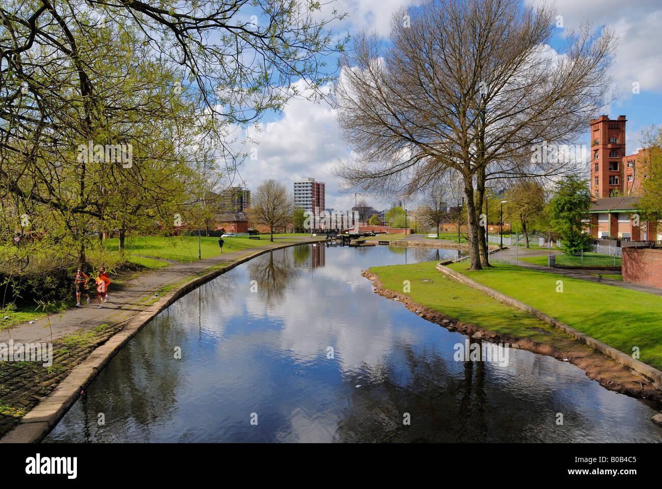 Rochdale Canal Royles nel bacino di Miles Platting in East Manchester. Foto Stock