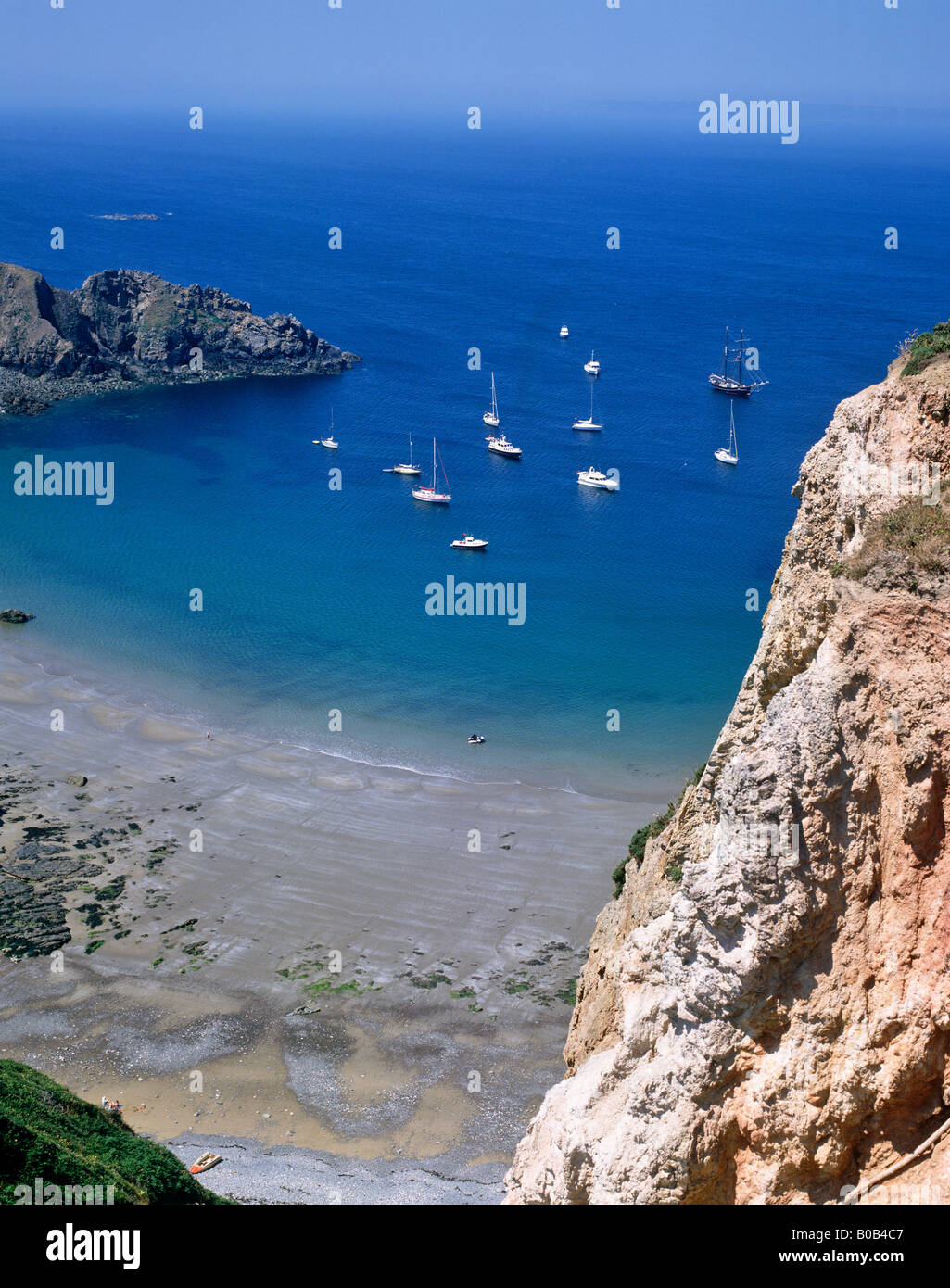 La Coupee, Grande Greve, Sark, Isole del Canale, REGNO UNITO Foto Stock