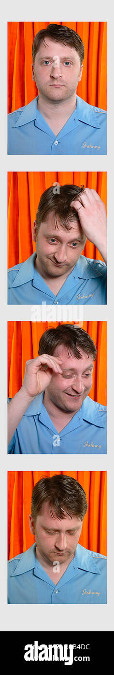 Photo Booth ragazzo di passaporto Foto Stock