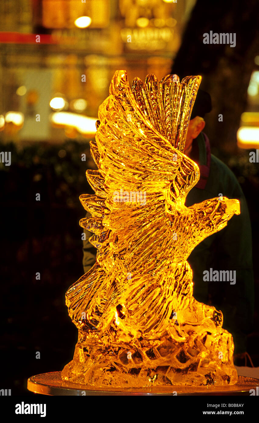 Il centro cittadino di Seattle durante le vacanze di Natale celebrazioni con luci festose e decorazioni - nel centro di Seattle, Washington Foto Stock